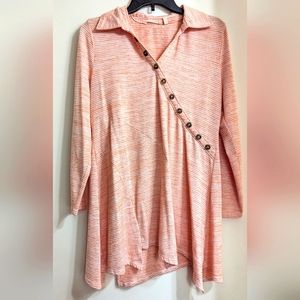 Soft Surroundings Tunic - Orange Stripe (M)